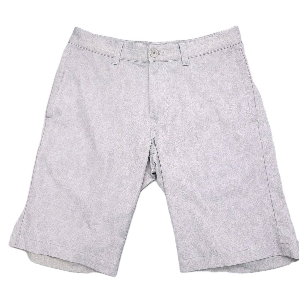 Travis Mathew Golf Shorts Men's Size 30 Gray Pineapple Print Polyester